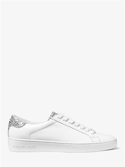 irving leather sneaker michael kors|Irving Embellished Leather Sneaker .